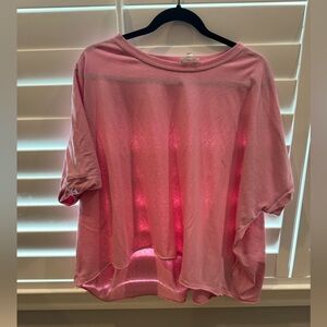 Heyson Large Pink Boxy Fit Crop Top